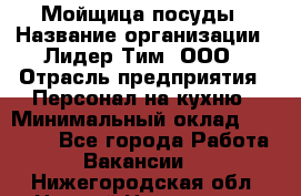 Мойщица посуды › Название организации ­ Лидер Тим, ООО › Отрасль предприятия ­ Персонал на кухню › Минимальный оклад ­ 22 800 - Все города Работа » Вакансии   . Нижегородская обл.,Нижний Новгород г.